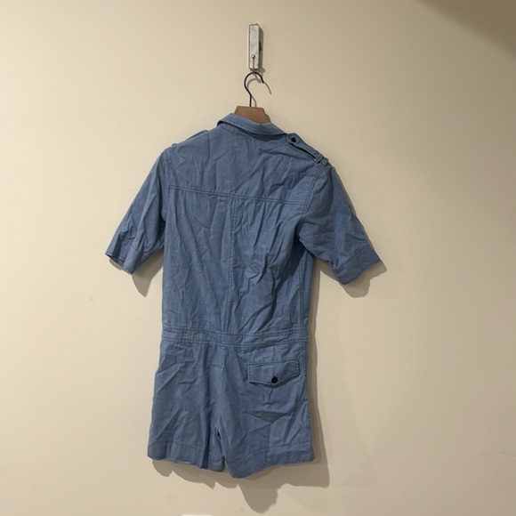 • Isabel Marant • Women’s Chambray Romper Short Sleeves Blue Cotton Small 36 - Picture 5 of 5